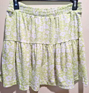 Five Below Women's Green and White Skirt SZ XL